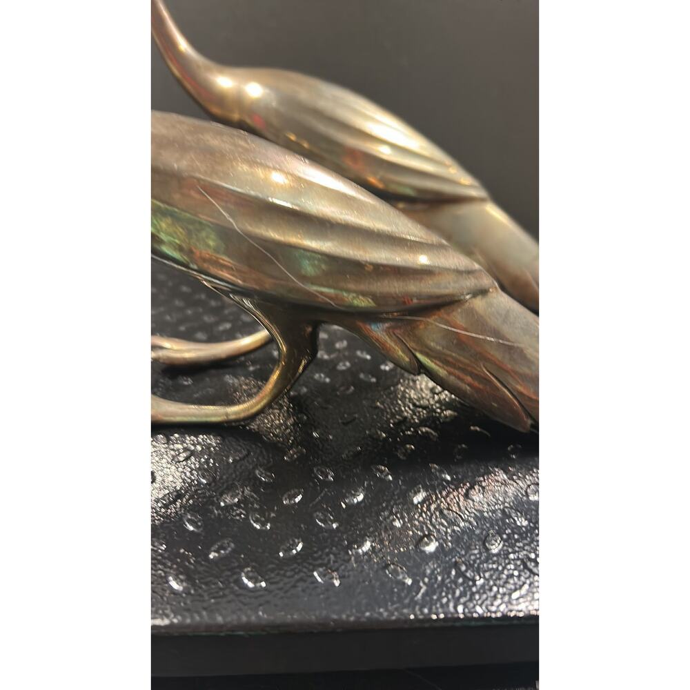 Peacock/Pheasant Brass Pair - call out - Picture 4 of 5